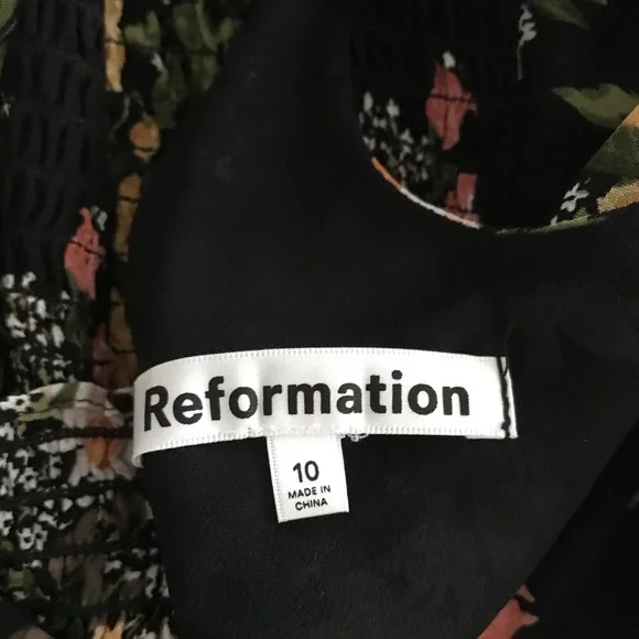 Reformation Twilight dress lemon print SZ 10 - Picture 7 of 9